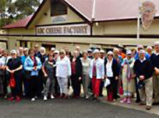 group outside Bega Cheese Factory